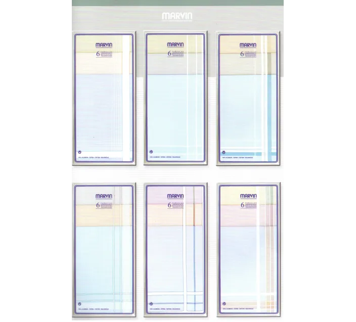 Caja 6 Pañuelos Raya Fondo Color 40x40